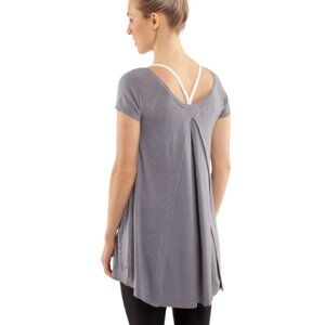 Lululemon Womens 8 Be Me Sweater Tunic Tee Heathered Fossil
